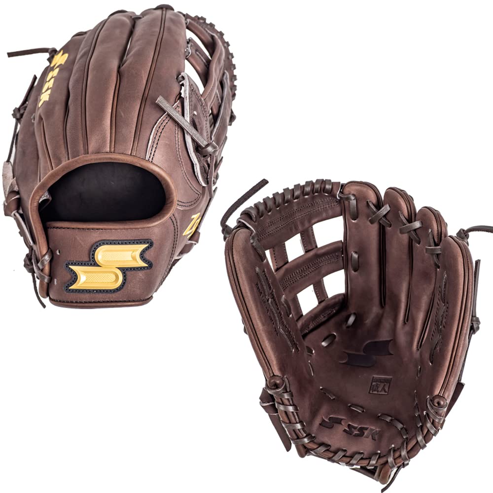 SSK Z9 Maestro Outfield Baseball Glove – 12.5” to 12.75” Right & Left Hand Throw – Premium Leather Glove for Baseball Players – Perfect for Outfield Practice & Games