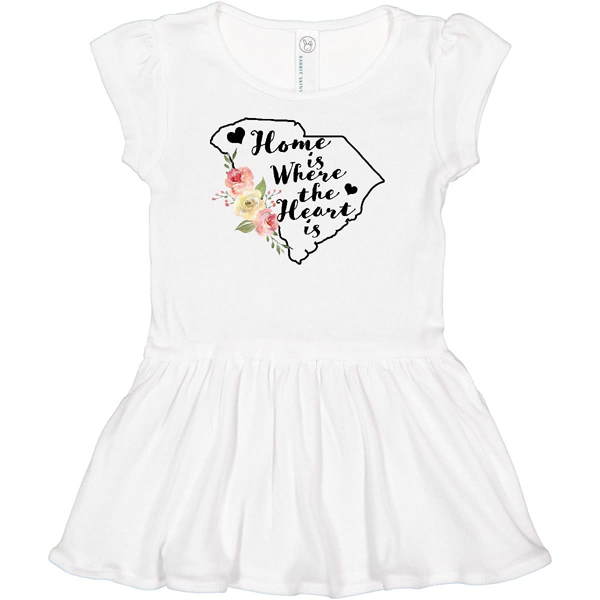 Inktastic South Carolina Home is Where The Heart is Watercolor Print Infant Dress - Perfect for Family Photos, Baby Showers & Special Occasions
