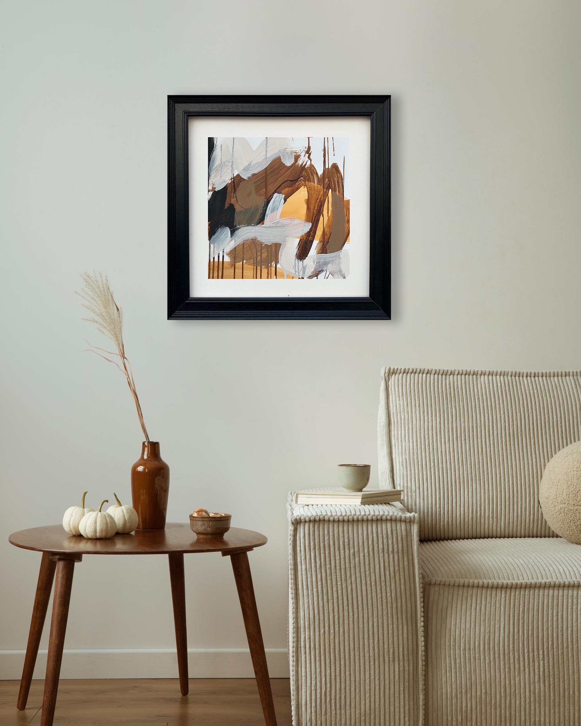 Strings 3 - Original Framed Wall Art Painting - Perfect for Living Room, Bedroom & Office Decor