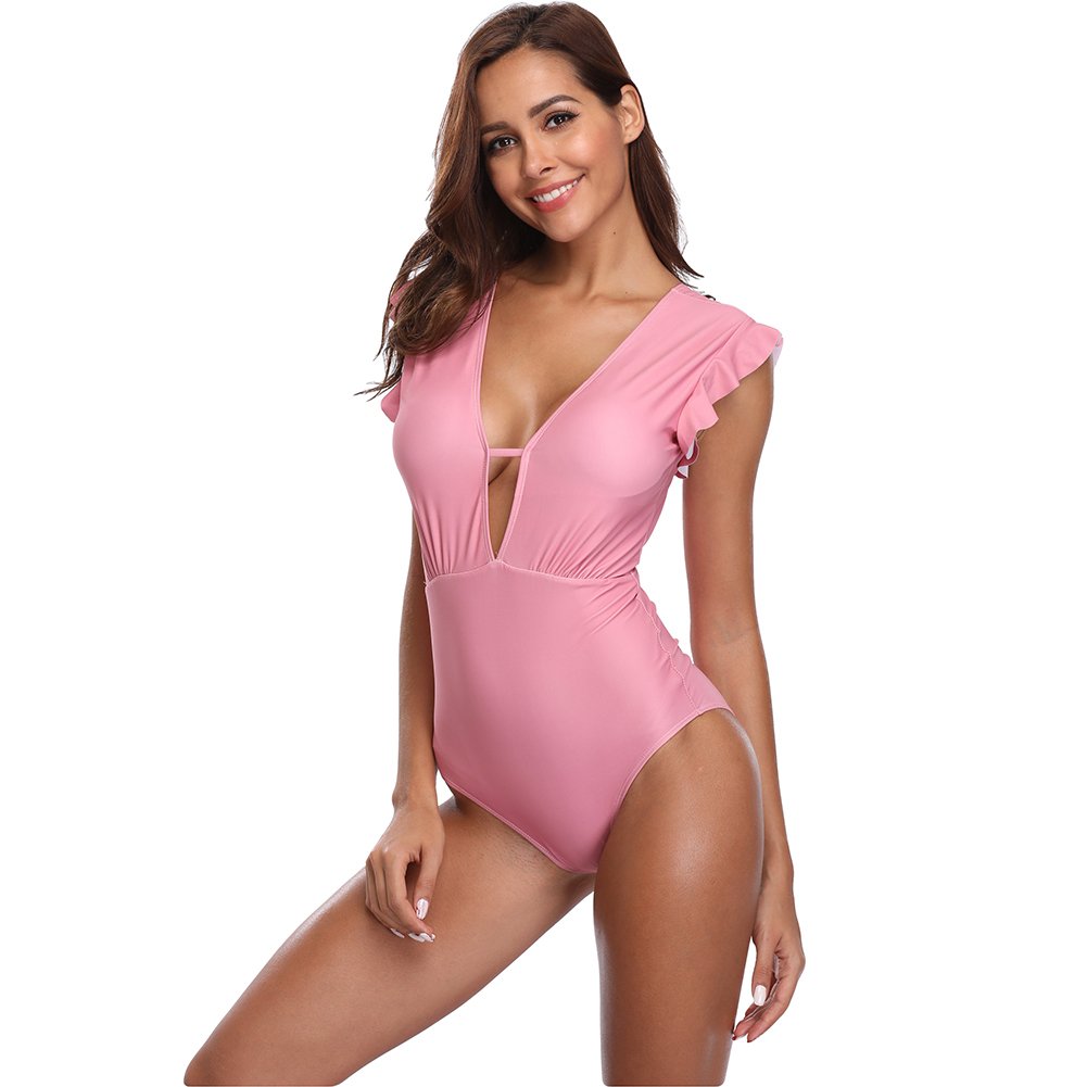 Sexy Women's One Piece Monokini Swimwear - Long Sleeve Bathing Suit for Beach, Pool & Summer Vacations | UV Protection Swimsuits for Women