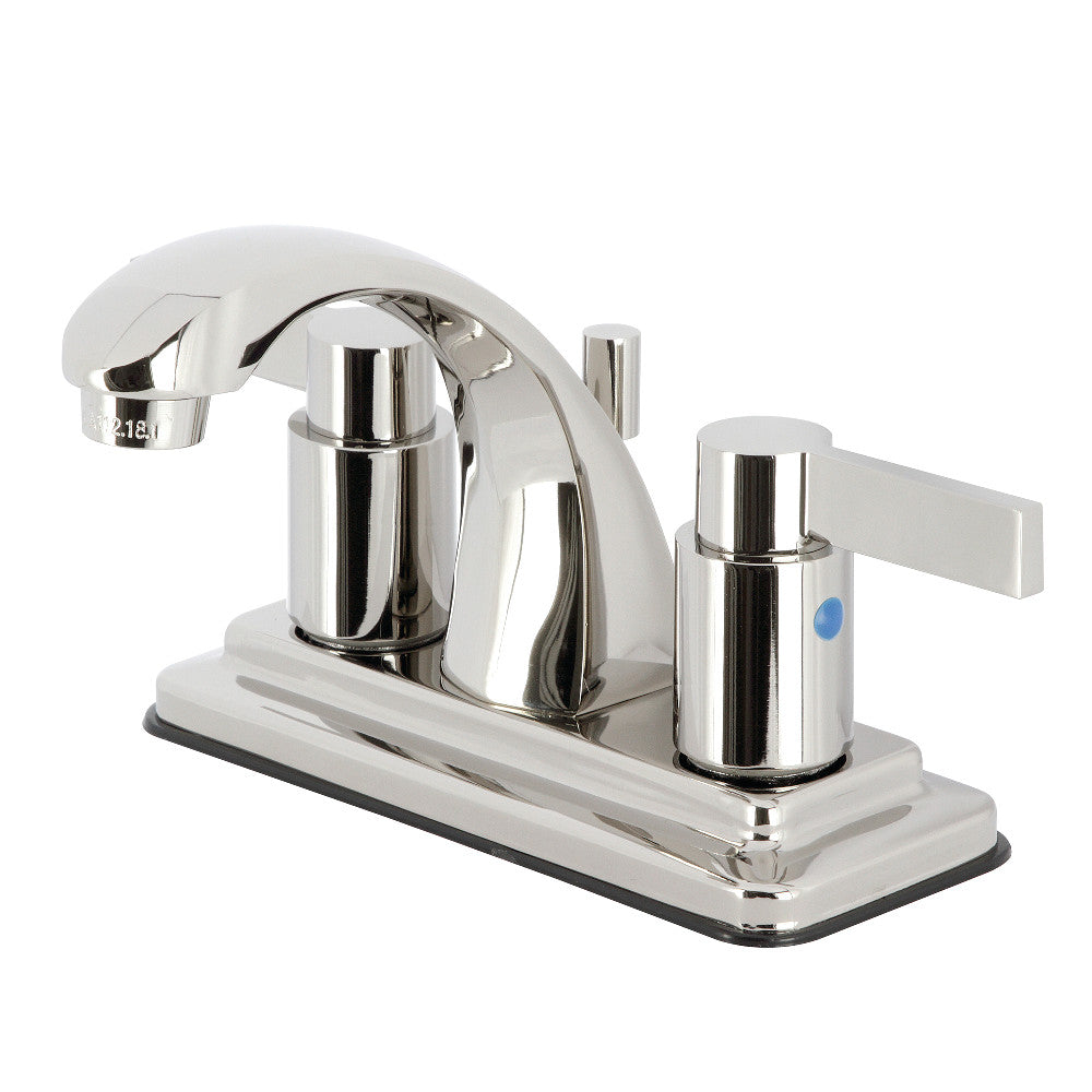 Kingston Brass KB4642NDL NuvoFusion 4-Inch Centerset Bathroom Faucet - Modern Waterfall Spout for Vanity Sink, Oil-Rubbed Bronze Finish, Perfect for Home & Hotel Bathroom Renovation