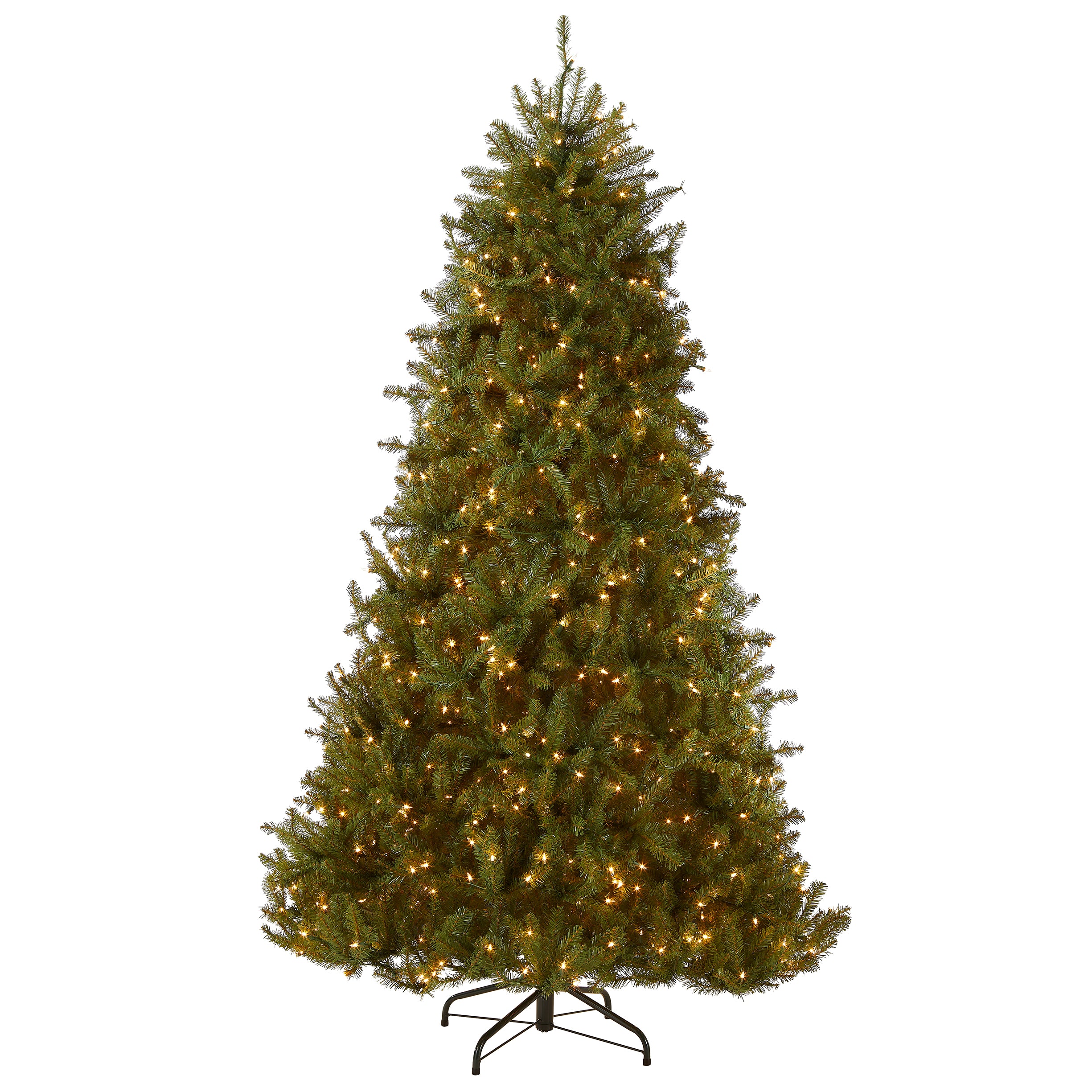 7.5 ft Pre-Lit Dunhill Fir Artificial Christmas Tree with PowerConnect Clear LED Lights - Perfect for Home, Office, and Holiday Decorations