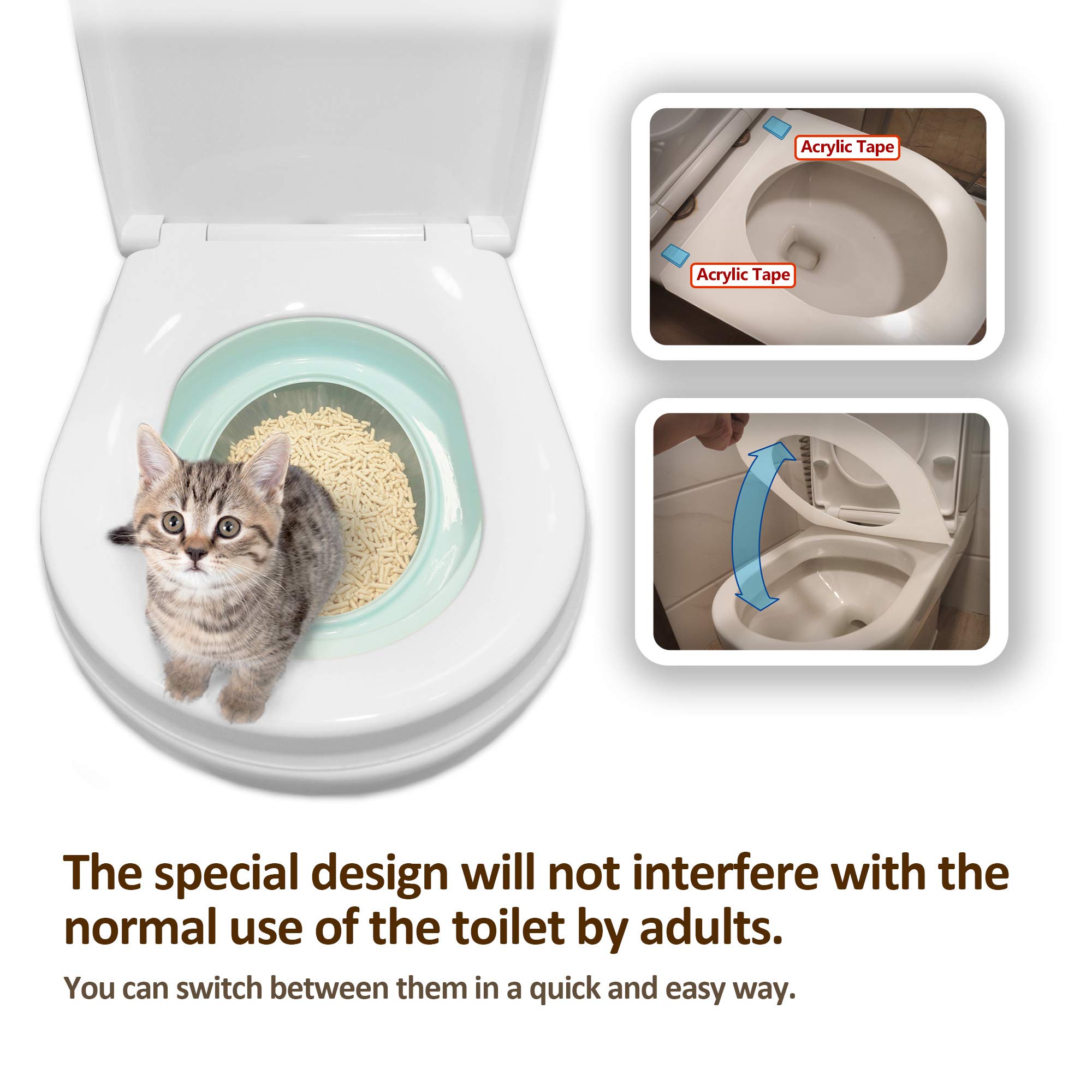 Cat Toilet Training Kit - Teach Your Cat to Use Human Toilet | Step-by-Step Guide for Easy Cat Litter Box Transition | Perfect for Small Apartments & Travel