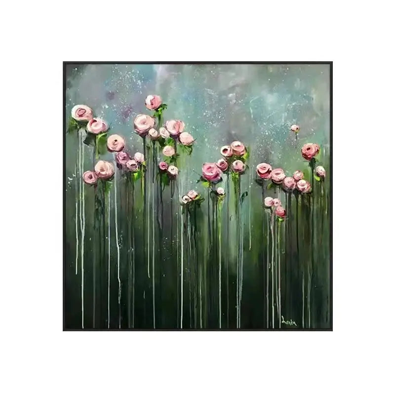 Flower and Tree Painting #FT012 - Handmade Canvas Wall Art for Home & Office Decor | Perfect for Living Room, Bedroom, or Gift