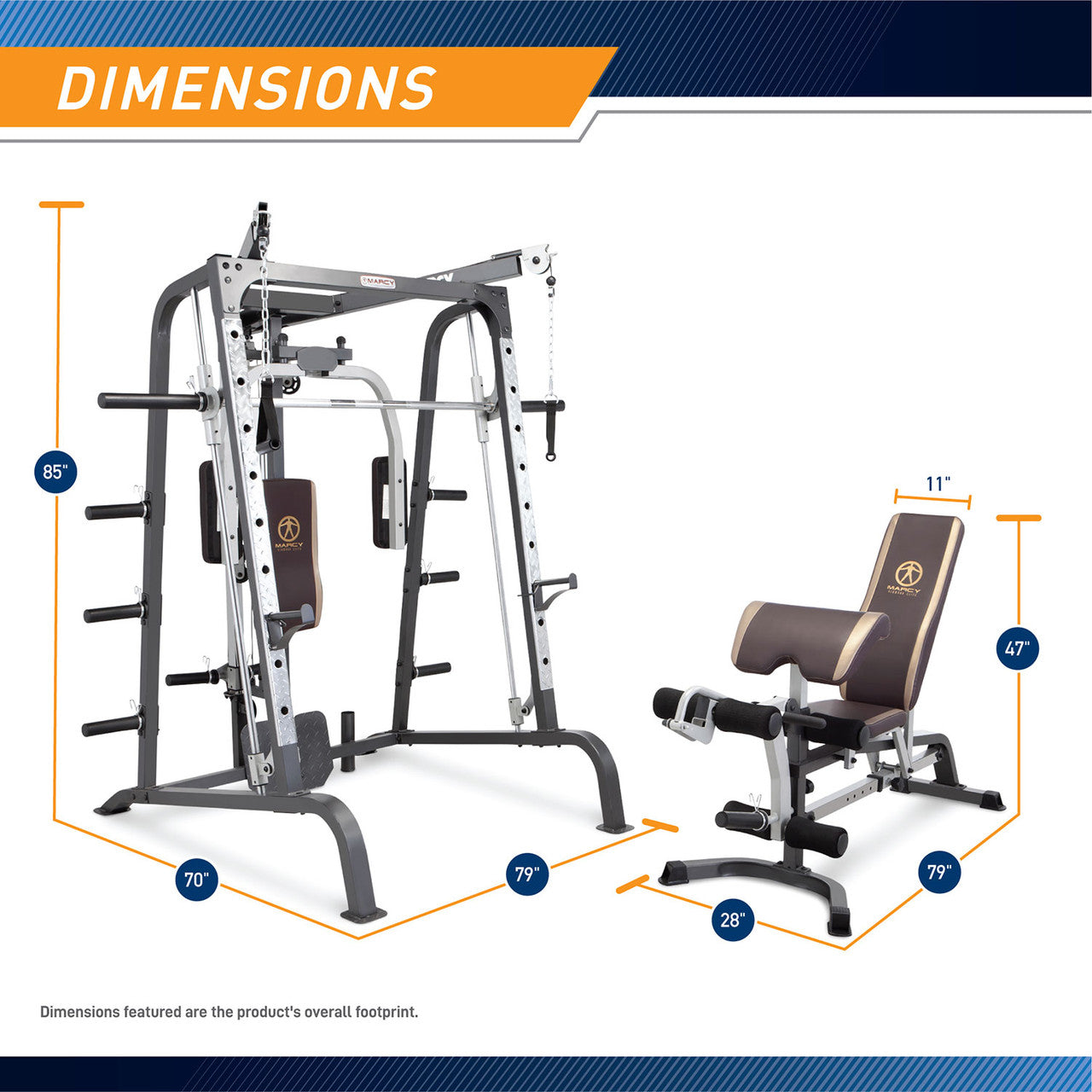 Marcy MD-9010G Smith Machine & Power Cage System - Home Gym Strength Training Equipment for Weightlifting & Fitness Workouts - Perfect for Garage, Basement & Personal Gym Setup