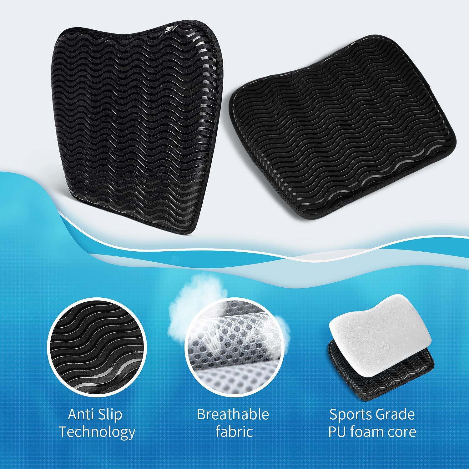 **Anti-Slip Kayak Seat Cushion (2 Pack) – Waterproof & Comfortable Kayak Accessories for Fishing, Ocean, Pedal Kayaks, Canoes & Boats – Ideal for Outdoor Adventures & Water Sports**