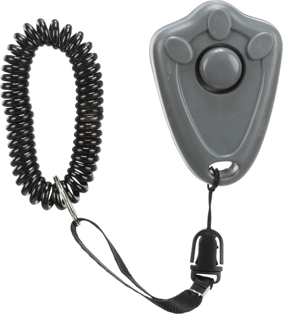 Trixie Dog Training Clicker with Spiral Wrist Loop - Effective Sound Sensitive Pet Training Tool for Obedience & Basic Skills | Special Audible Signal (6cm) - Perfect for Home, Park & Professional Dog Training Sessions