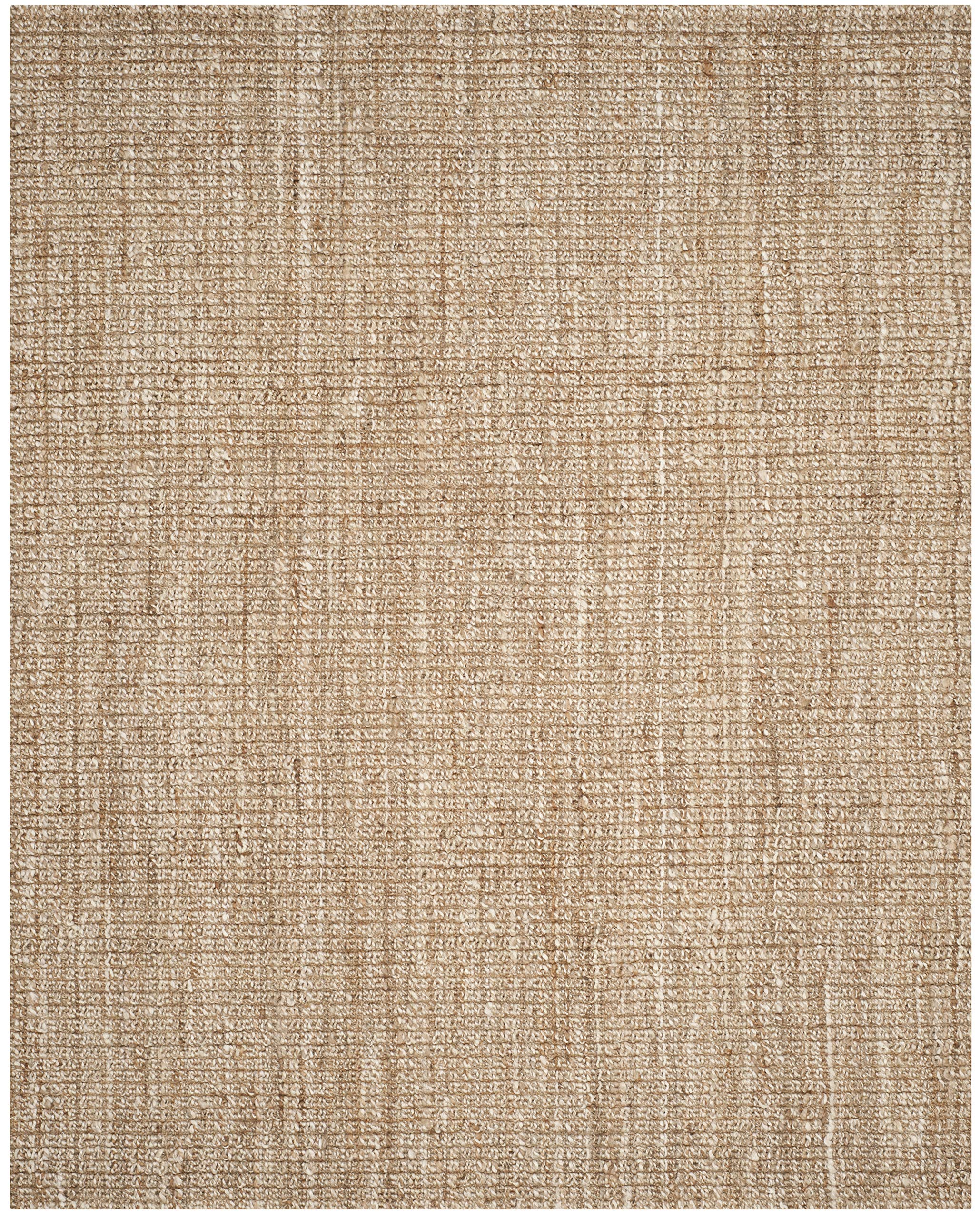 SAFAVIEH Handmade Jute Area Rug 8' x 10' - Natural Fiber Collection, Durable & Eco-Friendly Floor Covering for High Traffic Living Room, Bedroom, Dining Room | NF456A