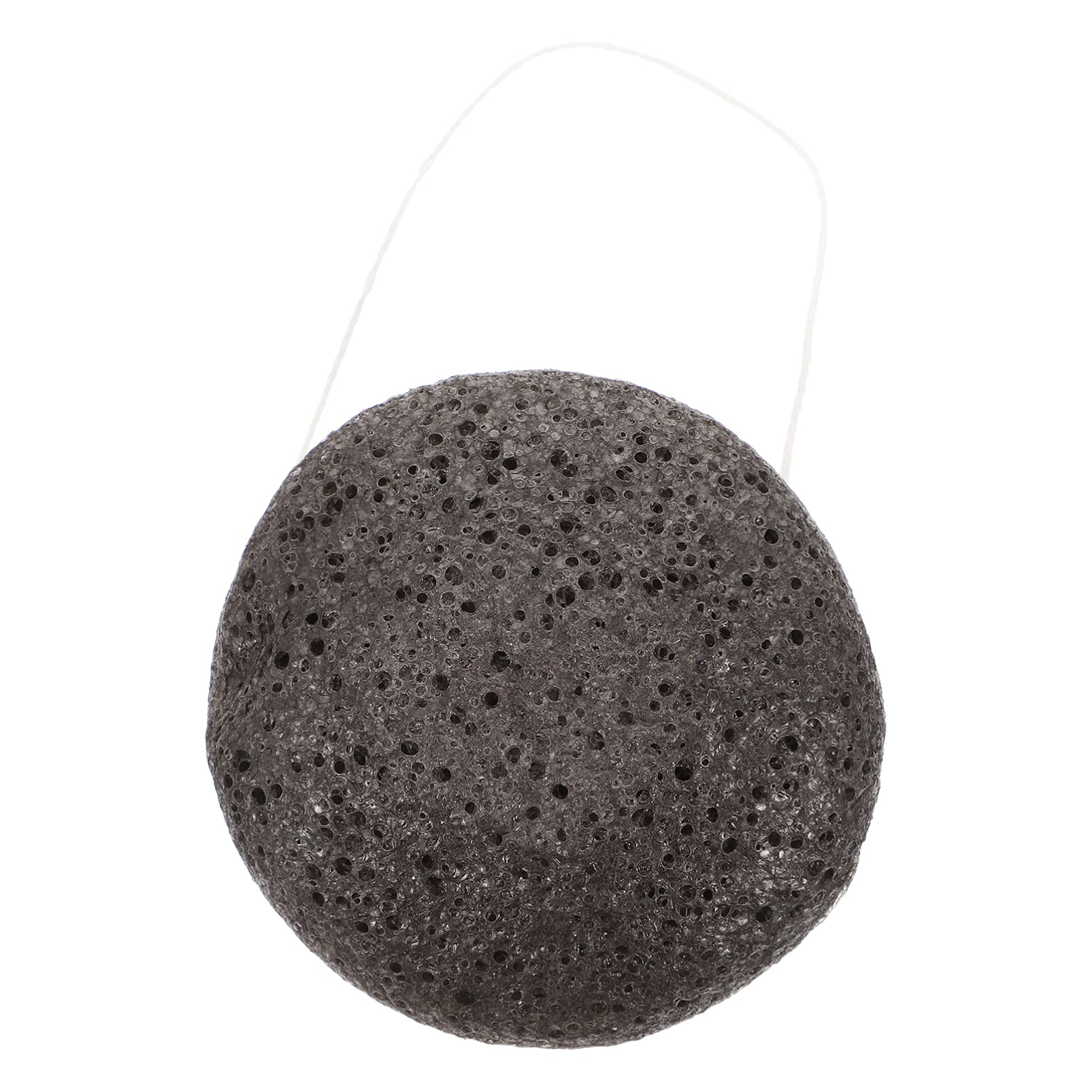 FRCOLOR Konjac Sponge for Face & Body - Natural Charcoal Facial Sponge, Makeup & Dish Cleaning Sponge, Soft Exfoliating Loofah (1 Pack) - Perfect for Daily Skincare, Makeup Removal & Kitchen Cleaning