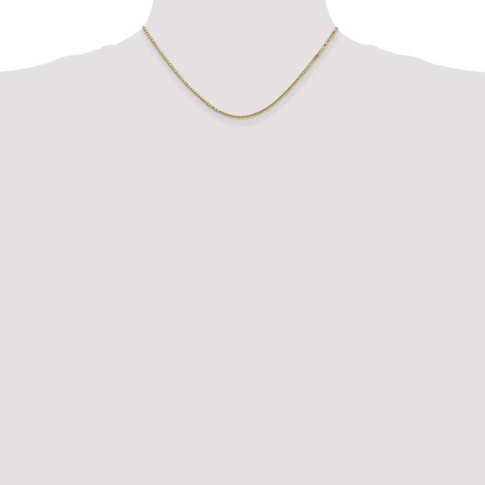 10K Solid Yellow Gold 1.5mm Box Chain Necklace with Lobster Clasp - Dainty Minimalist Jewelry for Women, Perfect for Everyday Wear, Gifts & Special Occasions