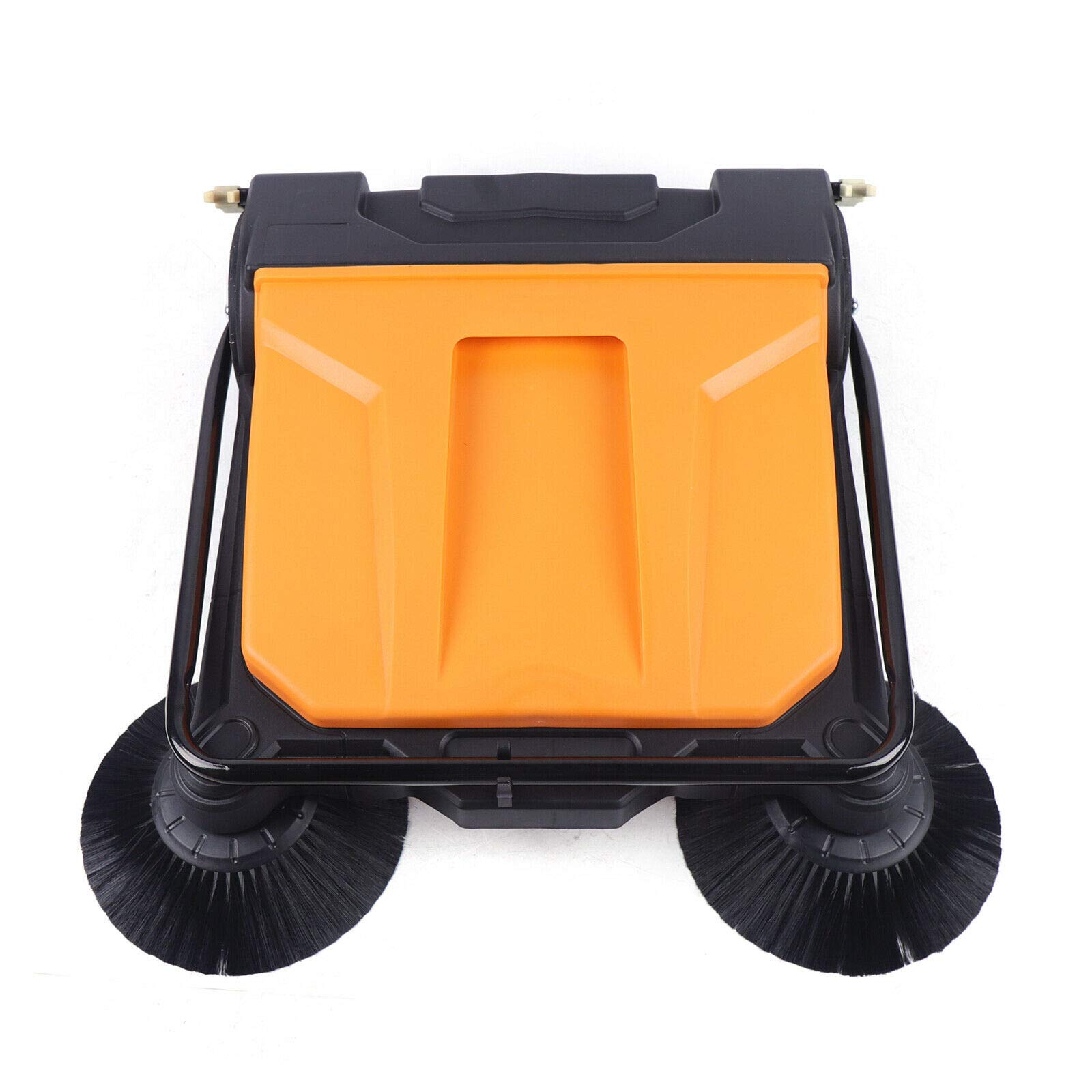 26 Inch 15L Heavy Duty Walk-Behind Floor Sweeper - Manual Push Commercial Cleaning Machine for Outdoor, Large Areas & Street Sweeping - Ideal for Warehouses, Parking Lots & Sidewalks