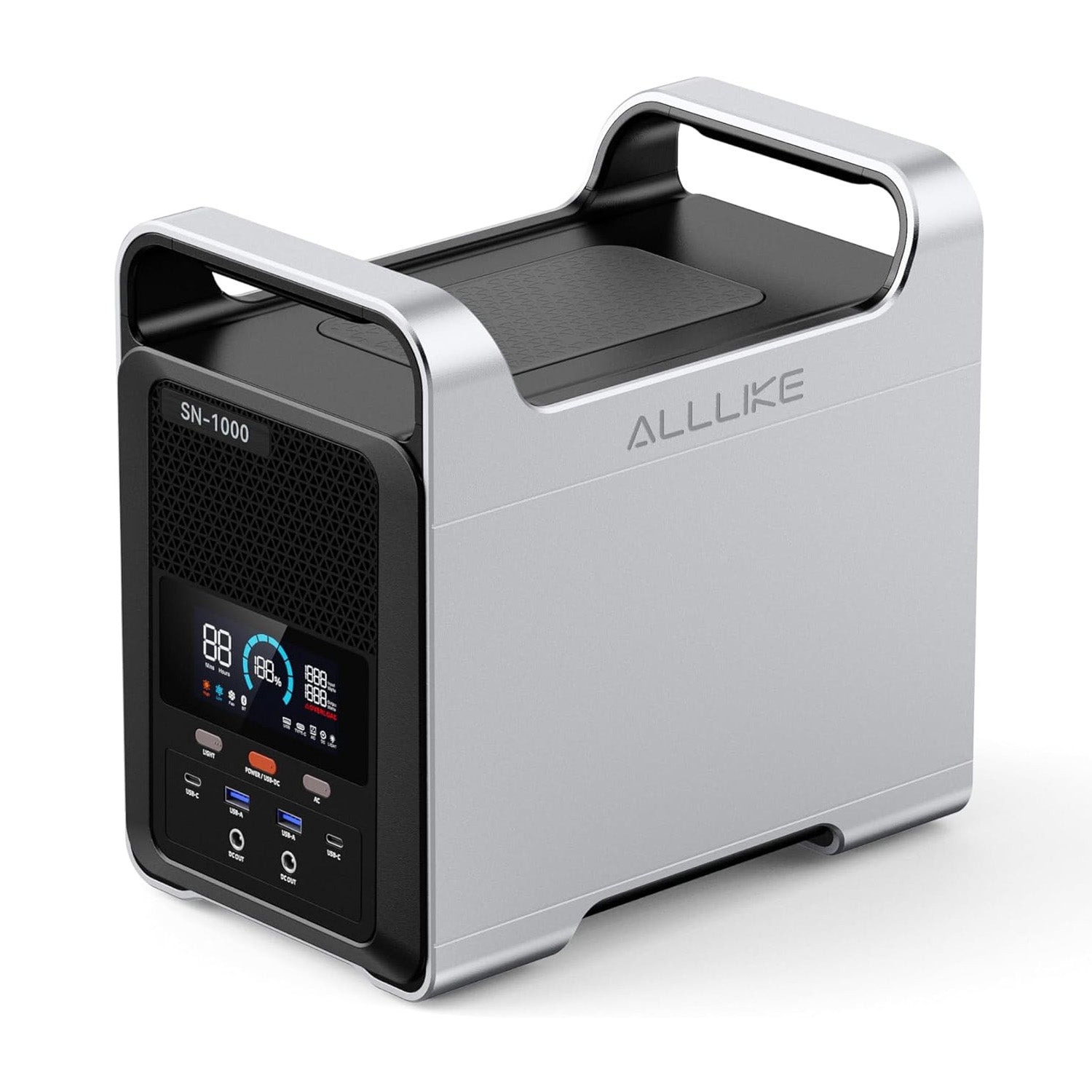 AllLike 1000W Portable Power Station - Solar Generator for Camping, RV, Emergency Backup & Outdoor Adventures | Compact Lithium Battery with AC Outlets