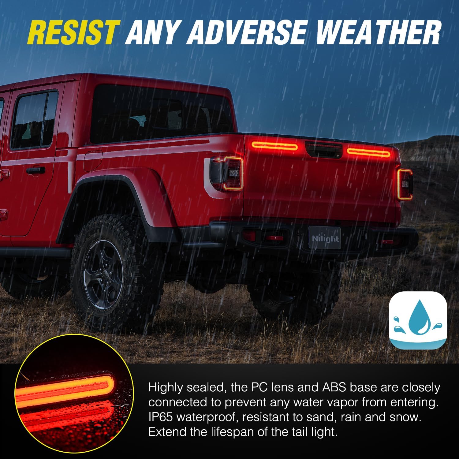 9 Inch 100 LED Red Amber 3-in-1 Running Stop Turn Signal Brake Lights (Pair) - Universal Fit for Trucks, Trailers, Motorcycles & Boats - Durable Waterproof Design for All Weather Conditions