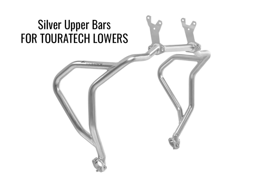 Touratech R1300GS Upper Crash Bars - Heavy Duty Motorcycle Protection for BMW R1300GS - Perfect for Off-Road Adventures & Urban Commuting