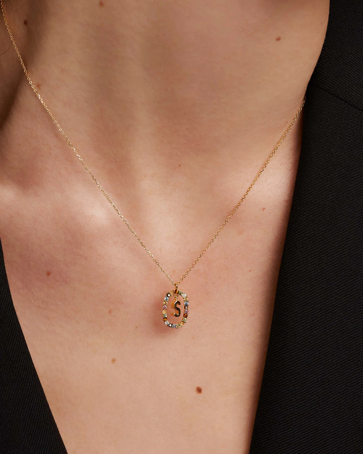 18K Yellow Gold Vermeil Letter S Necklace - Elegant Initial Pendant for Women, Perfect for Gifts, Birthdays & Everyday Wear