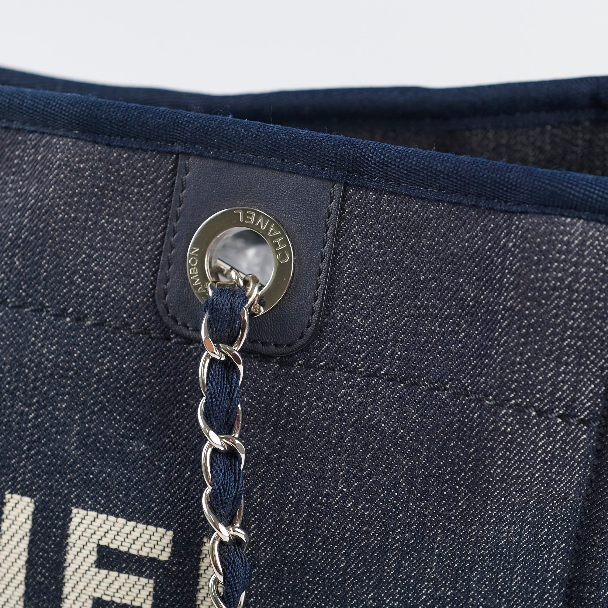 Chanel Small Deauville Tote Bag in Navy Blue - Luxury Designer Handbag for Women, Perfect for Work, Travel & Everyday Use