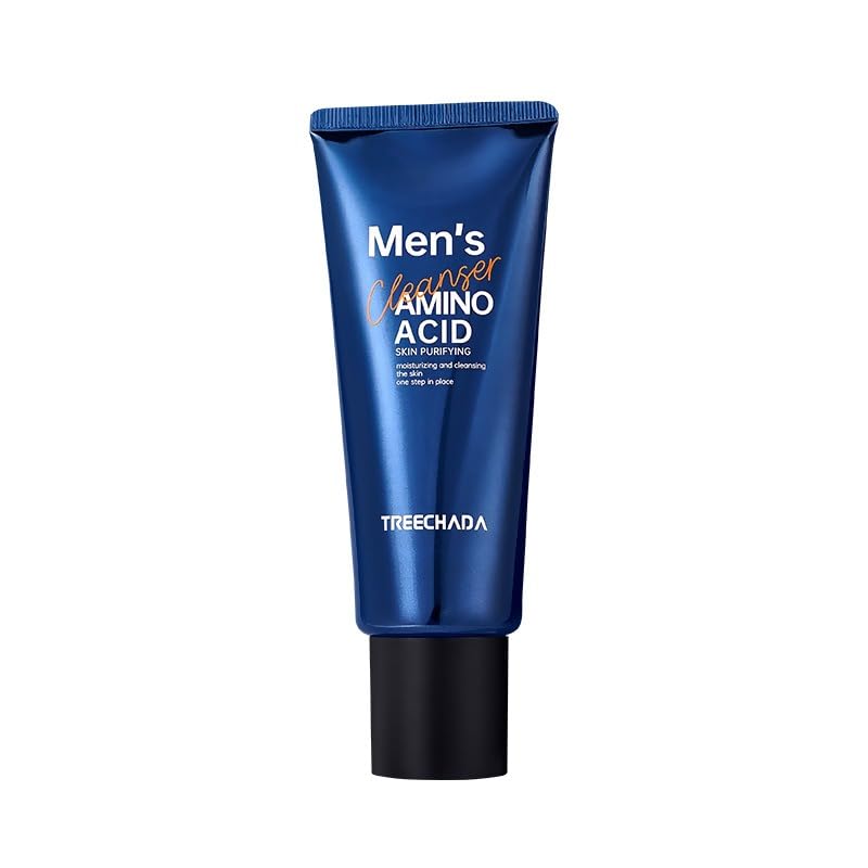 Treechada Men's Amino Acid Facial Wash - Oil Control & Deep Cleansing Face Cleanser for Smooth Skin, 100g/3.53 OZ - Ideal for Daily Skincare & Acne-Prone Skin