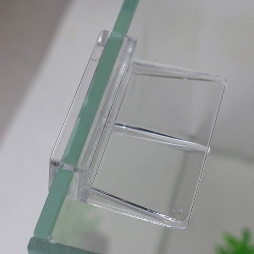8mm Acrylic Aquarium Cover Clips - 6 Pack for Rimless Fish Tanks | Secure Glass Lid Support for Home & Office Aquariums