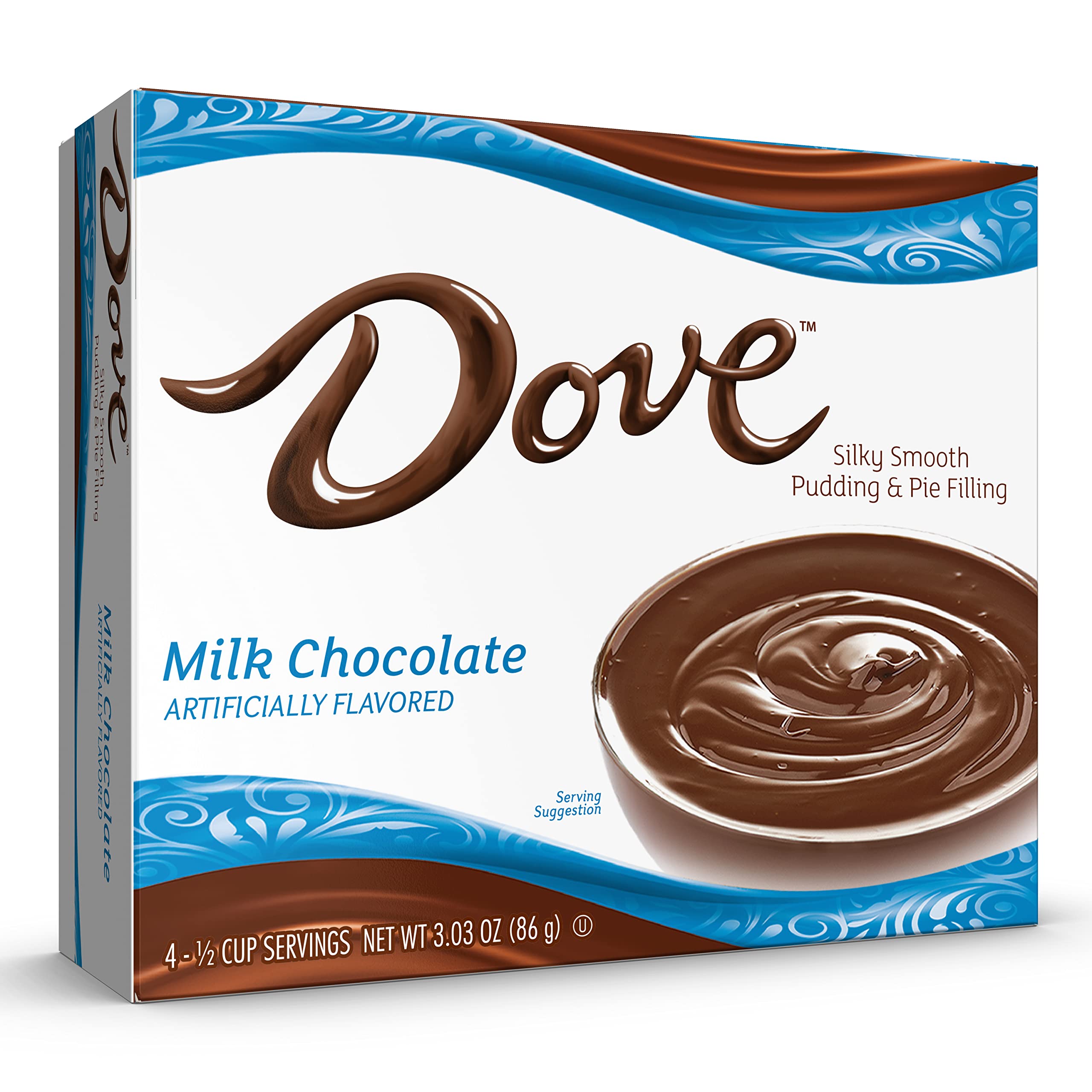 Dove Pudding Variety Pack of 4 - Peanut Butter Milk Chocolate, Dark Chocolate, Bourbon Vanilla Cream & Milk Chocolate | Indulgent Dessert Snacks for Parties, Gifts & Family Treats