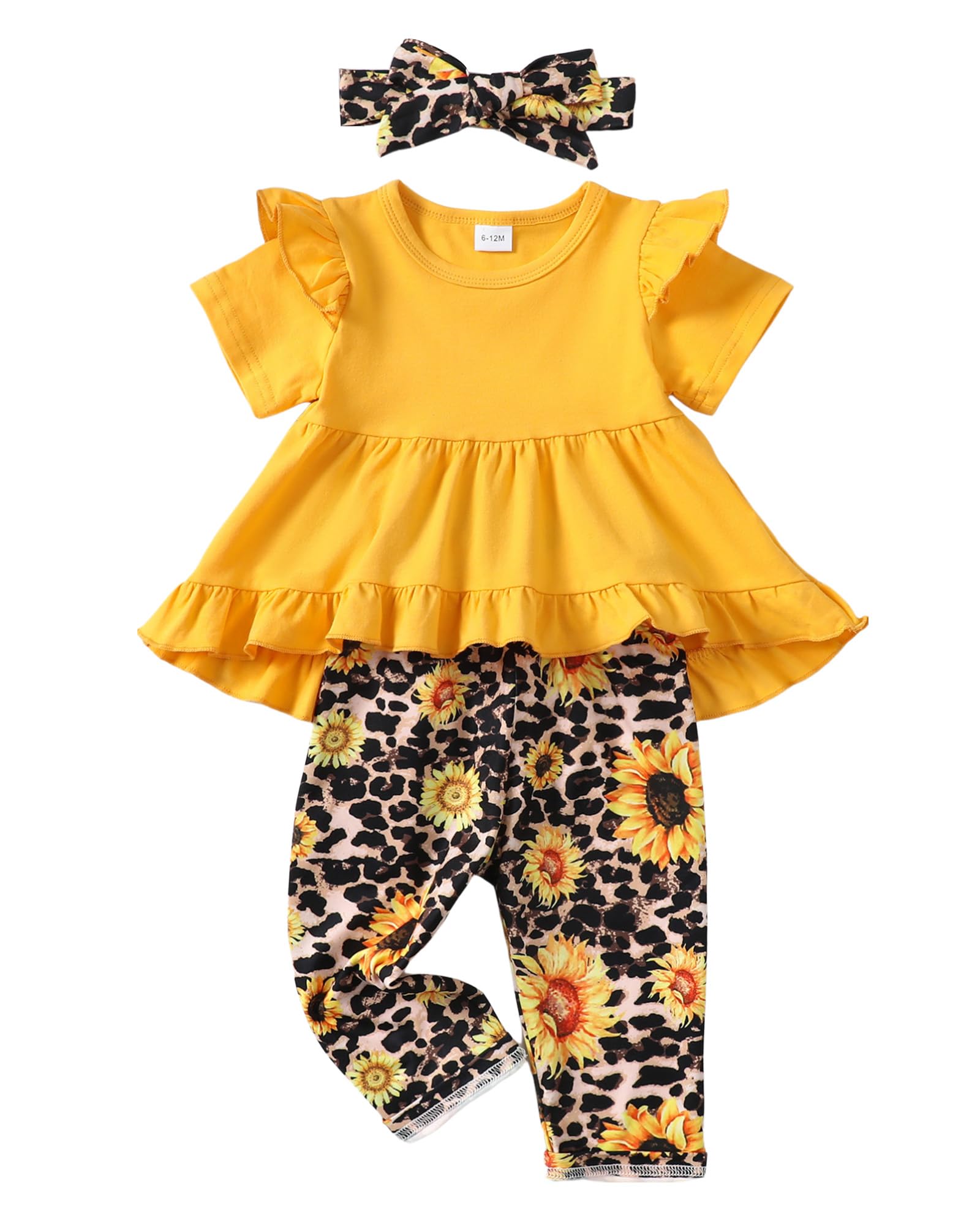 **Kucnuzki Baby Girl Clothes - Cute Toddler Outfit with Ruffle Top & Pant Set | Fall & Winter Clothing for Girls | Perfect for Holidays, Photos & Playdates**