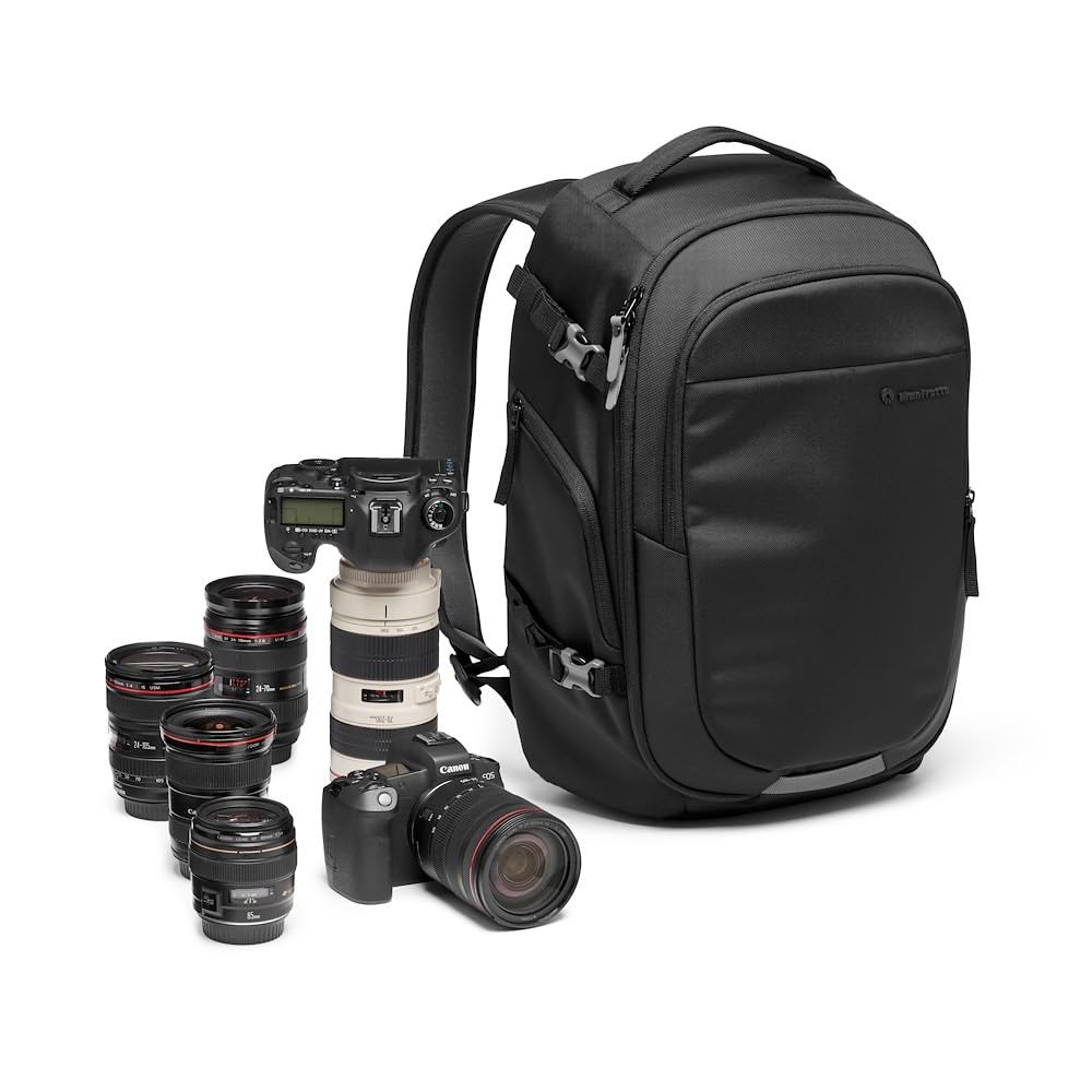 Manfrotto Advanced Gear III Camera Backpack - DSLR/Mirrorless Camera Bag with Laptop Compartment, Adjustable Padded Dividers & Tripod Mount | Perfect for Travel Photography, Outdoor Shoots & Professional Photographers