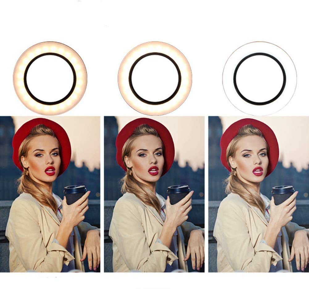WLP Adjustable Ring Light Tripod with 3 Lighting Modes - Flexible Phone Stand & Dimmable Desktop Makeup Light for Live Streaming, Selfies, TikTok Videos & YouTube Content Creation