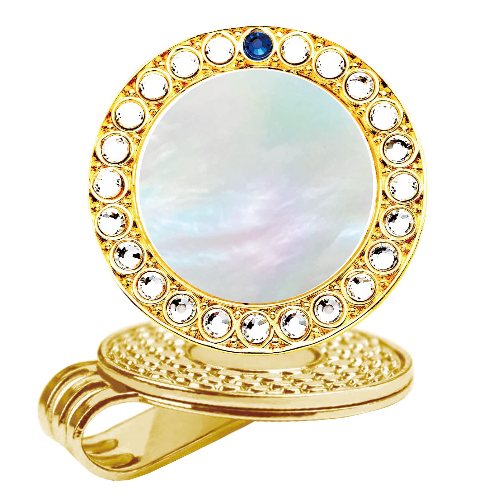 Pearl Crystal Golf Ball Marker Hat Clip - Stylish Golf Accessories & Perfect Golf Gifts for Women - Ideal for Golf Courses, Driving Ranges & Outdoor Sports