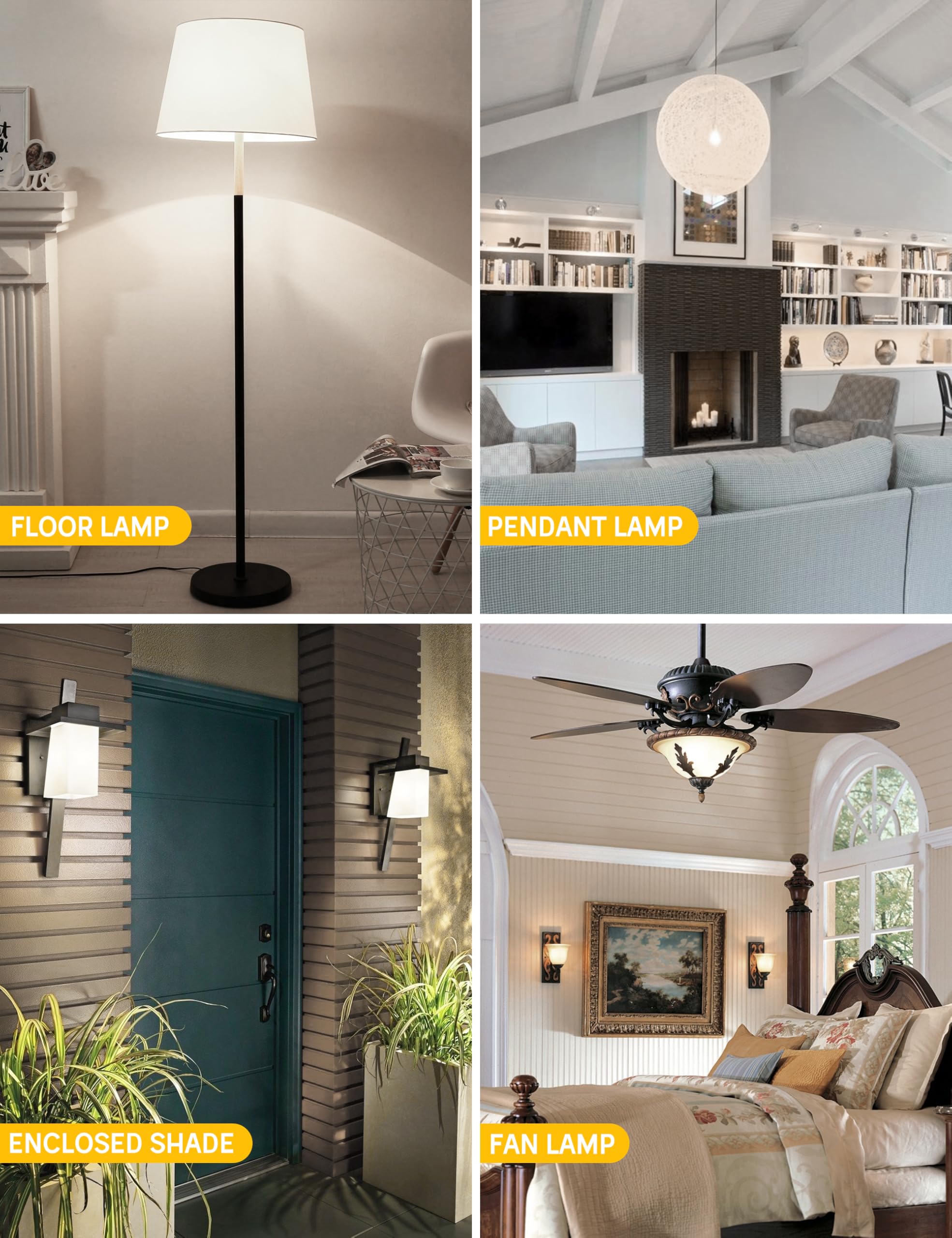 Super Bright LED Light Bulb - A21 25W High Output (200-250W Equivalent) 2800 Lumens 5000K Daylight White E26 Base - Energy Efficient Porch & Garage Lighting - Flicker-Free Home Light Bulbs (4 Pack) - Perfect for Outdoor, Workshop & Indoor Use