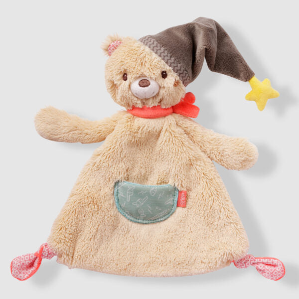 Fehn Sensory Bear Comforter - Soft Plush Stuffed Animal Toy for Kids & Toddlers | Cute Hugging Pillow for Anxiety Relief, Autism Comfort & Bedtime Snuggles | Perfect Nursery Gift & Travel Companion