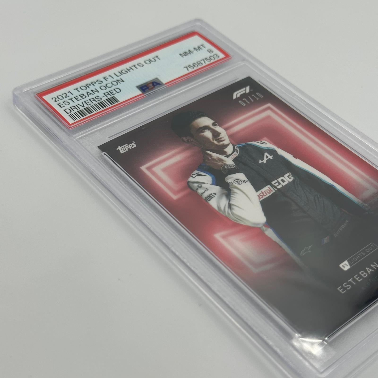 2007/10 Esteban Ocon PSA 8 Graded Red Parallel Racing Card - Perfect for F1 Collectors, Sports Memorabilia Displays, and Investment Portfolios