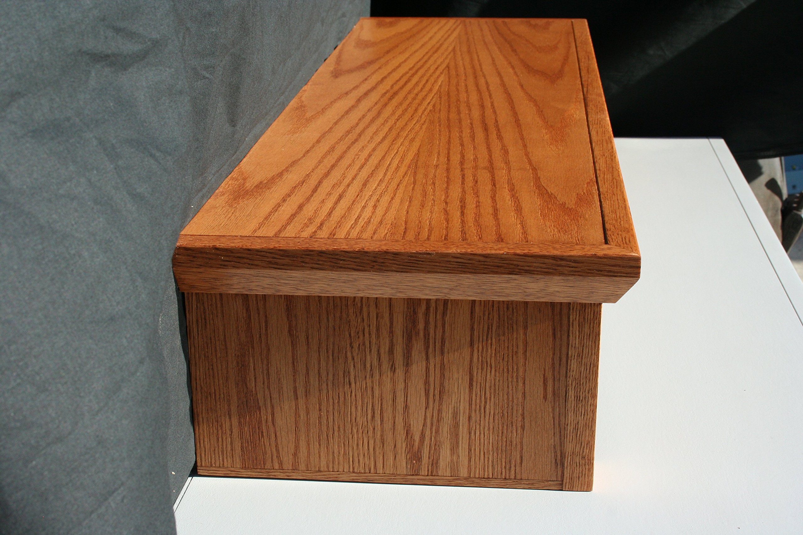 Oak TV Stand with Storage Shelf - 26