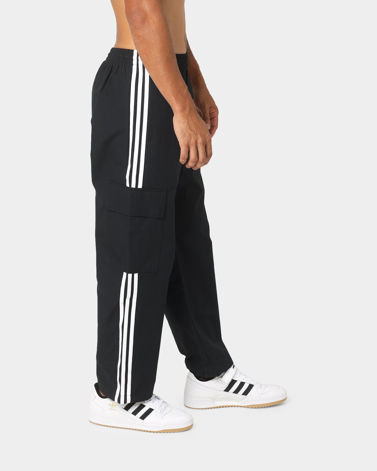Adidas 3 Stripes Cargo Pants for Men - Black Tactical Military Style Joggers with Multiple Pockets | Perfect for Outdoor Activities, Hiking & Casual Wear