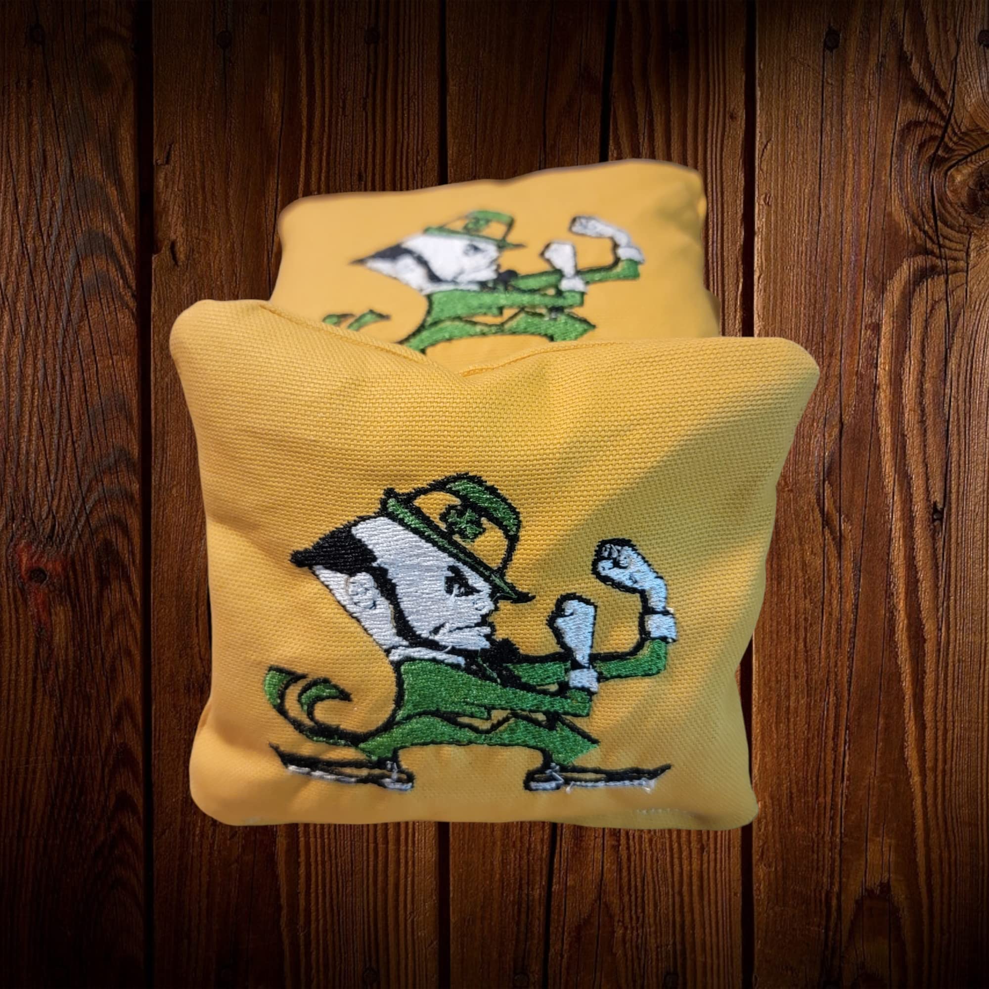 Premium All-Weather Notre Dame Cornhole Bags Set of 8 - Durable Outdoor Game Accessories for Tailgating, Backyard Parties & College Sports Events
