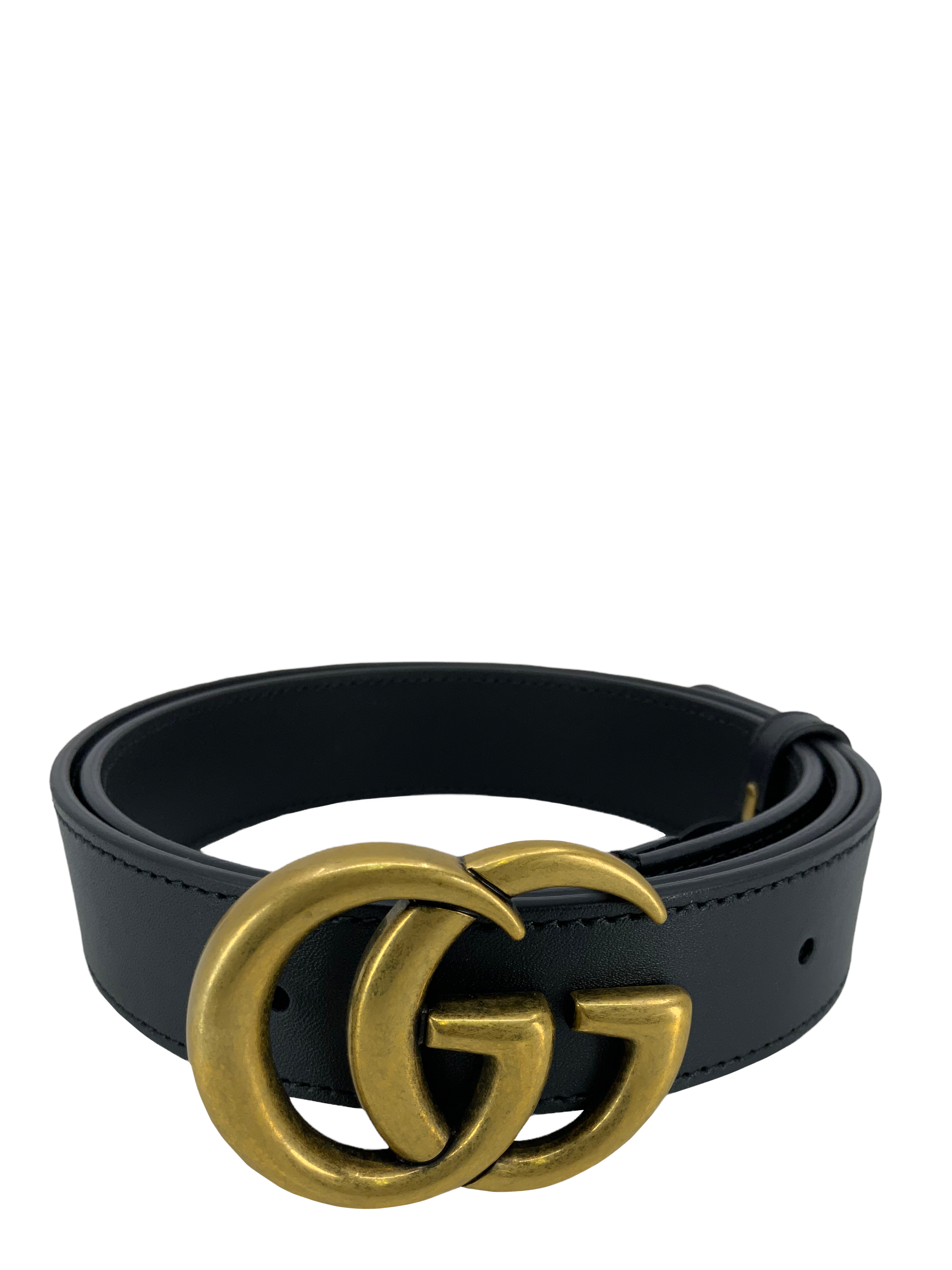 GUCCI GG Marmont Leather Belt - Size 85 (3.3