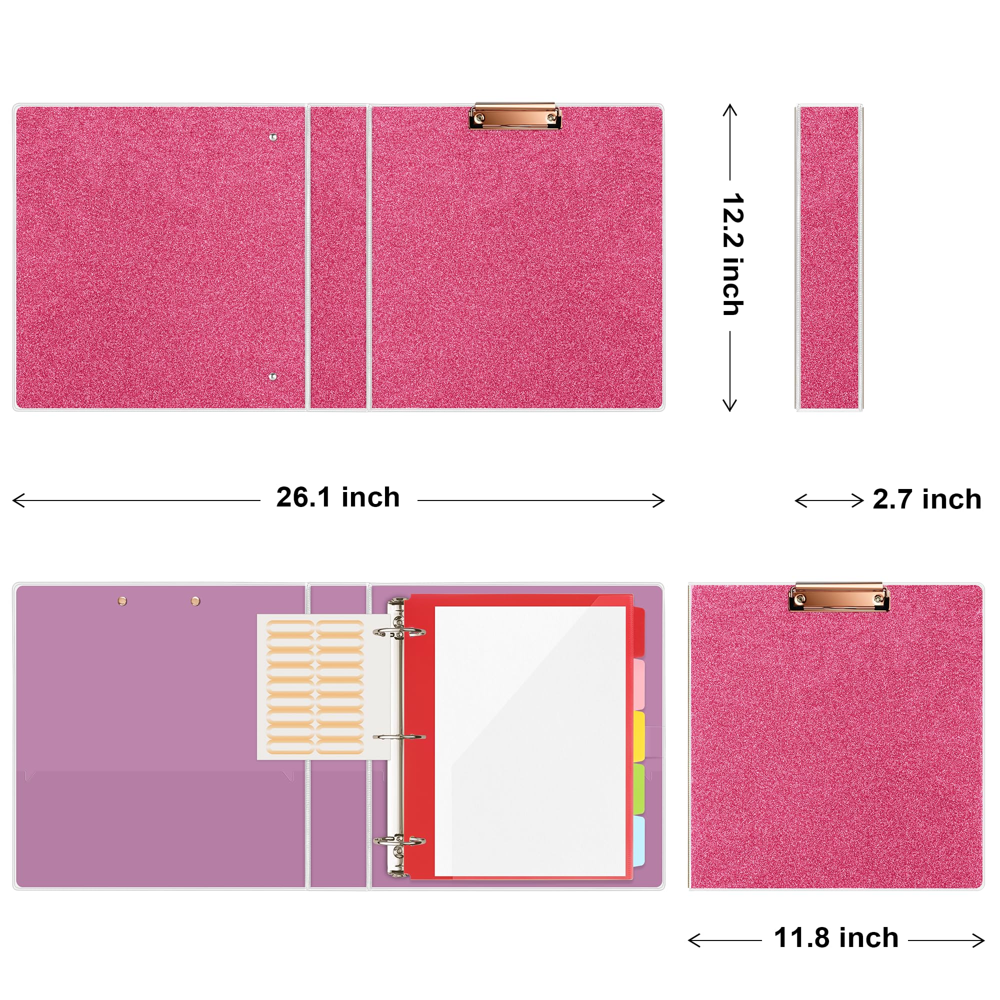 3 Inch 3-Ring Binder with 5-Tab Dividers - Letter Size 11