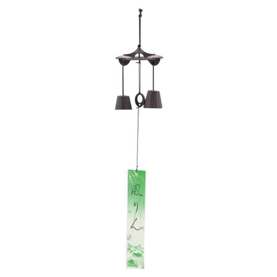 Authentic Ikenaga Iron Furin Japanese Metal Wind Chime - Traditional Outdoor Garden Decor for Relaxation & Zen Atmosphere