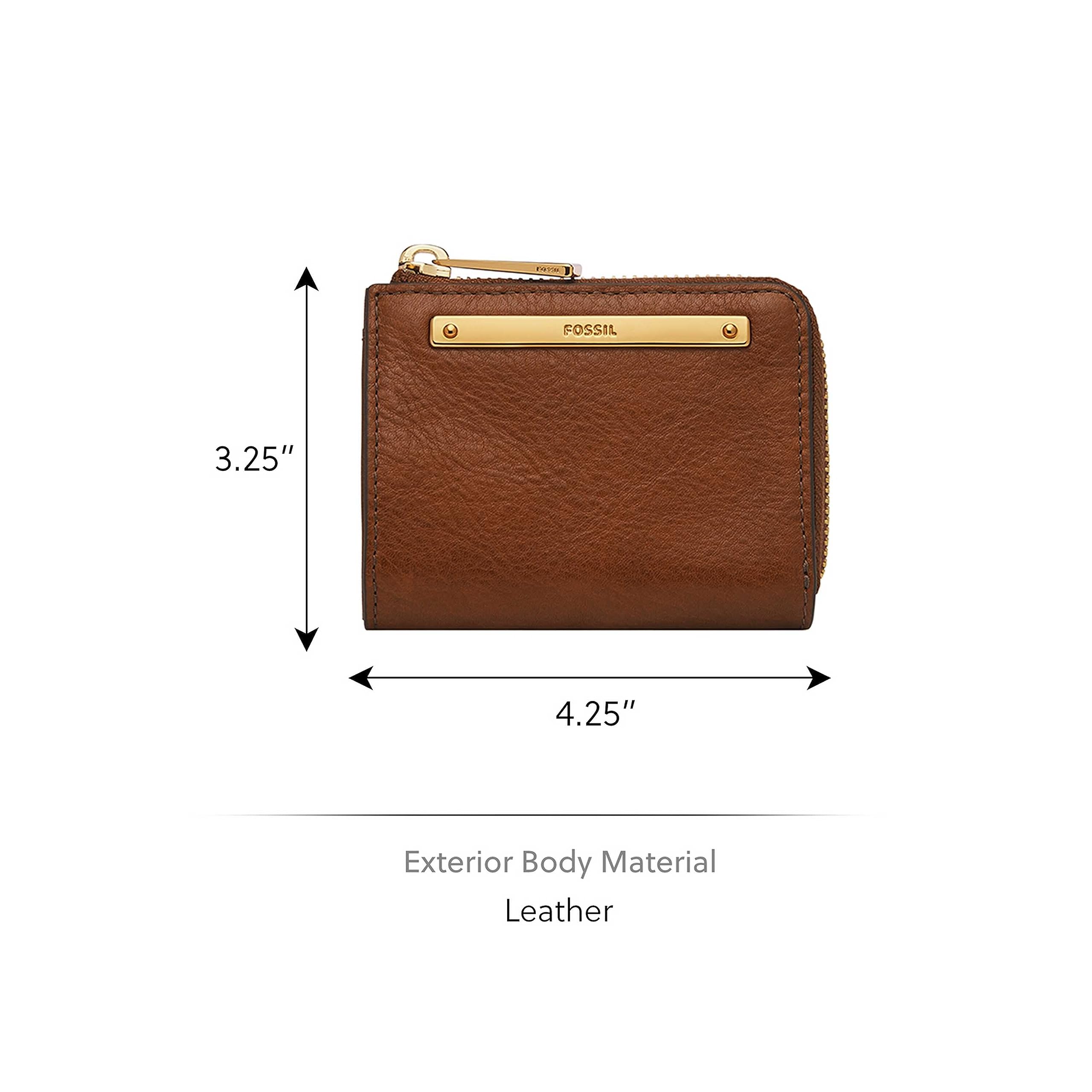 Fossil Women's Liza Leather Zip Wallet - Stylish & Compact Card Holder for Everyday Use, Travel & Gifts