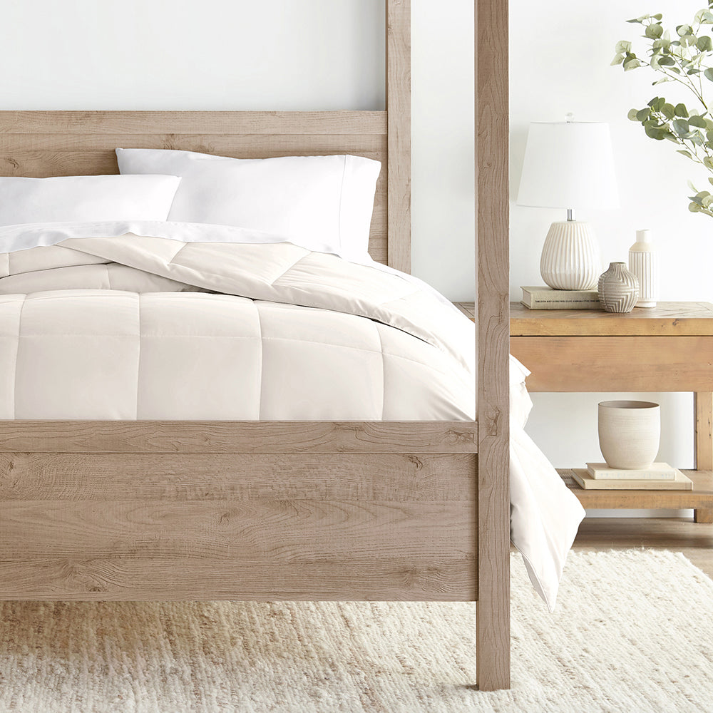 Premium Solid Down Alternative Comforter - Hypoallergenic, Breathable & Ultra Soft Bedding for All Seasons | Perfect for Bedroom, Guest Room & Dorm Use