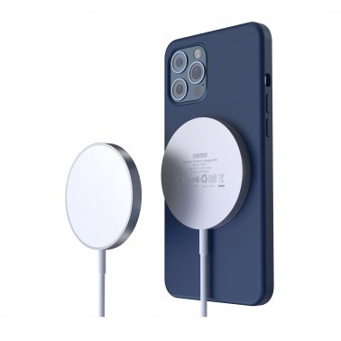 Fast Magnetic Wireless Charger for iPhone 12/13/14/15 Pro Max - 15W Qi-Certified Snap-on Power Bank with LED Indicator - Perfect for Home, Office & Travel Charging