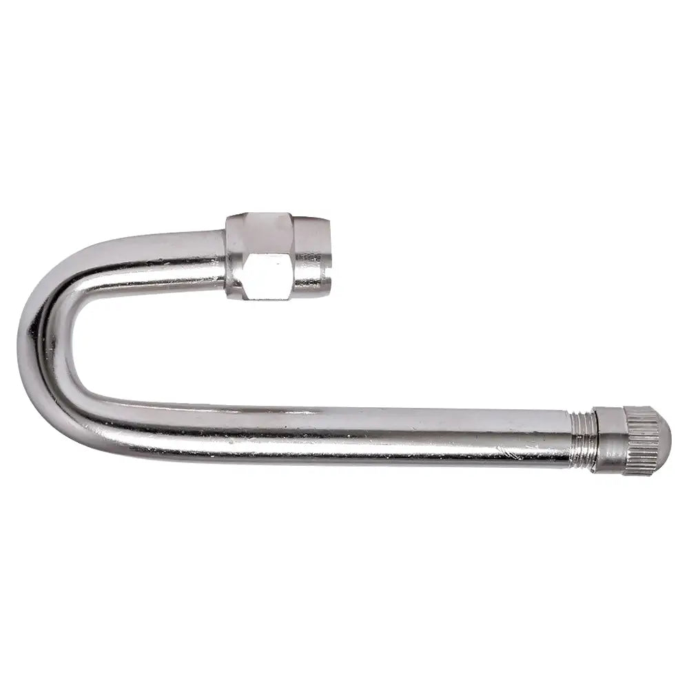 Chrome Bent Valve Extension - Universal Fit for Tires, Trucks & SUVs - Durable Metal Air Valve Stem Extender - Perfect for Off-Roading, Car Wash & Low-Clearance Vehicles