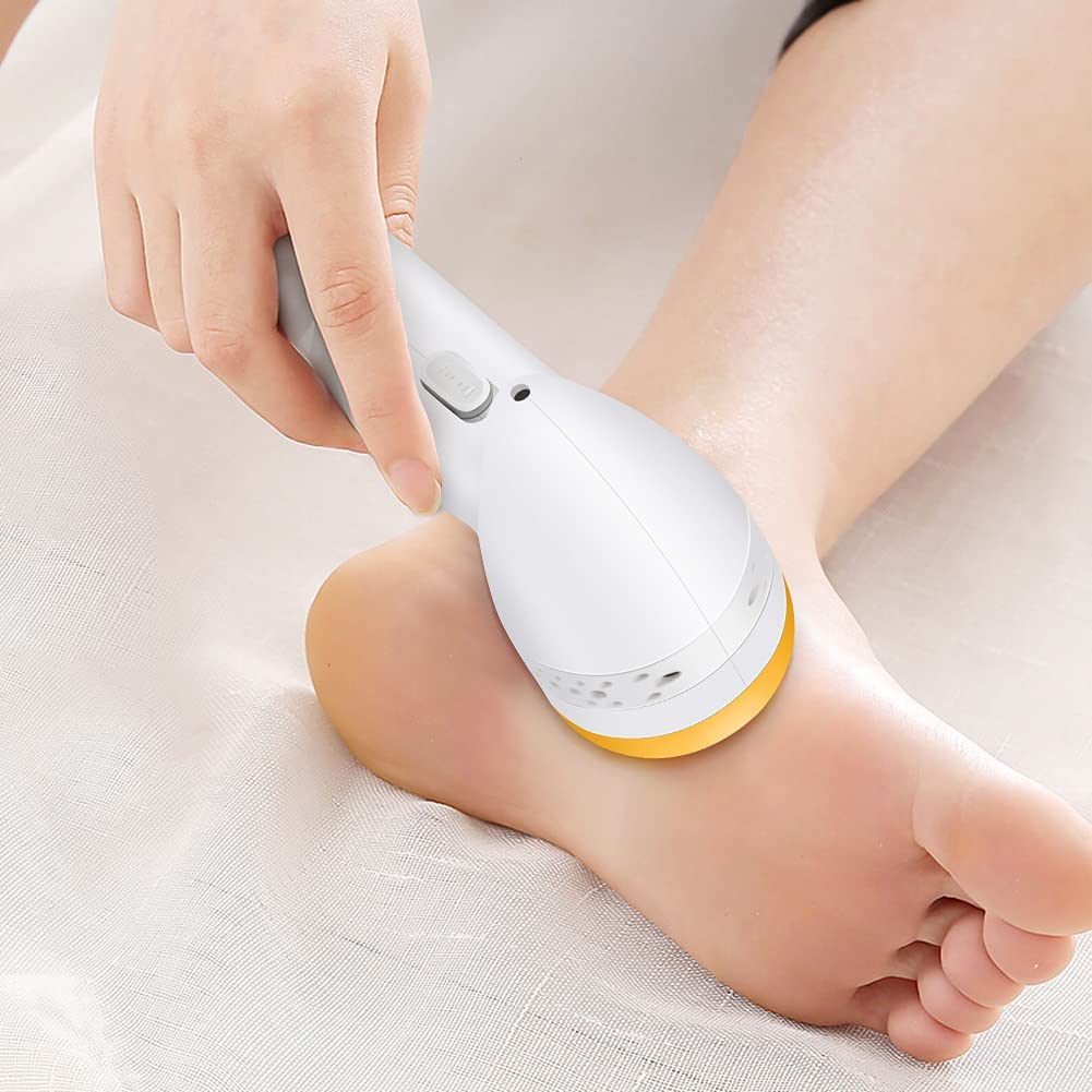 Electric Callus Remover for Feet - 3000 RPM Rechargeable Foot Grinder with Vacuum, Pedicure File for Cracked Heels & Hard Skin - Perfect for Home Pedicure & Foot Care Routine
