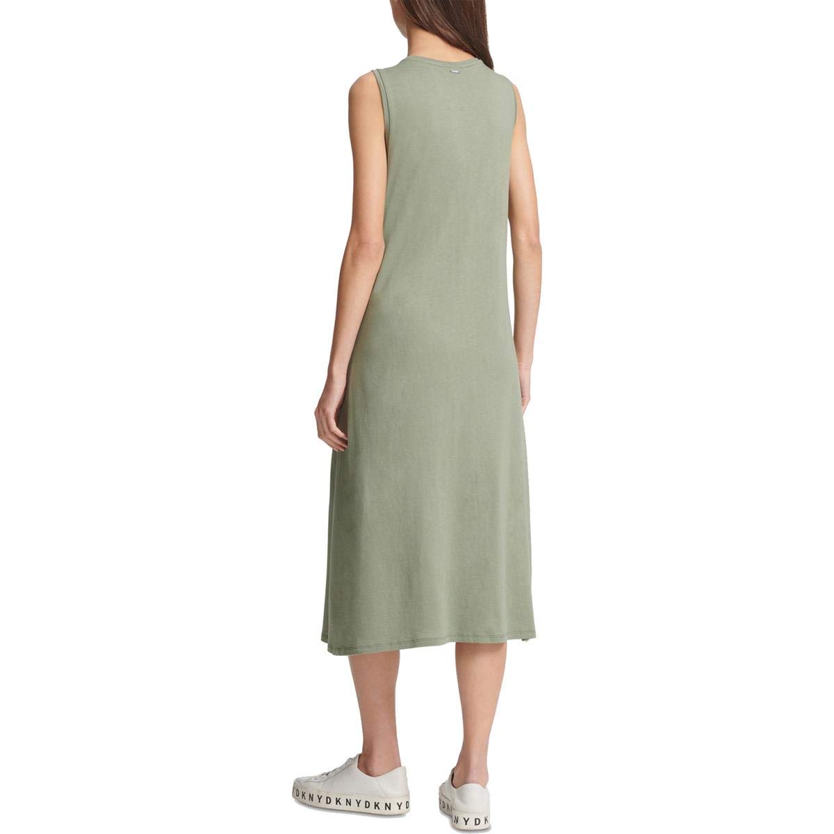 DKNY Women's Zipper Detail Midi Dress - Elegant Bodycon Style for Cocktail Parties, Date Nights & Office Wear