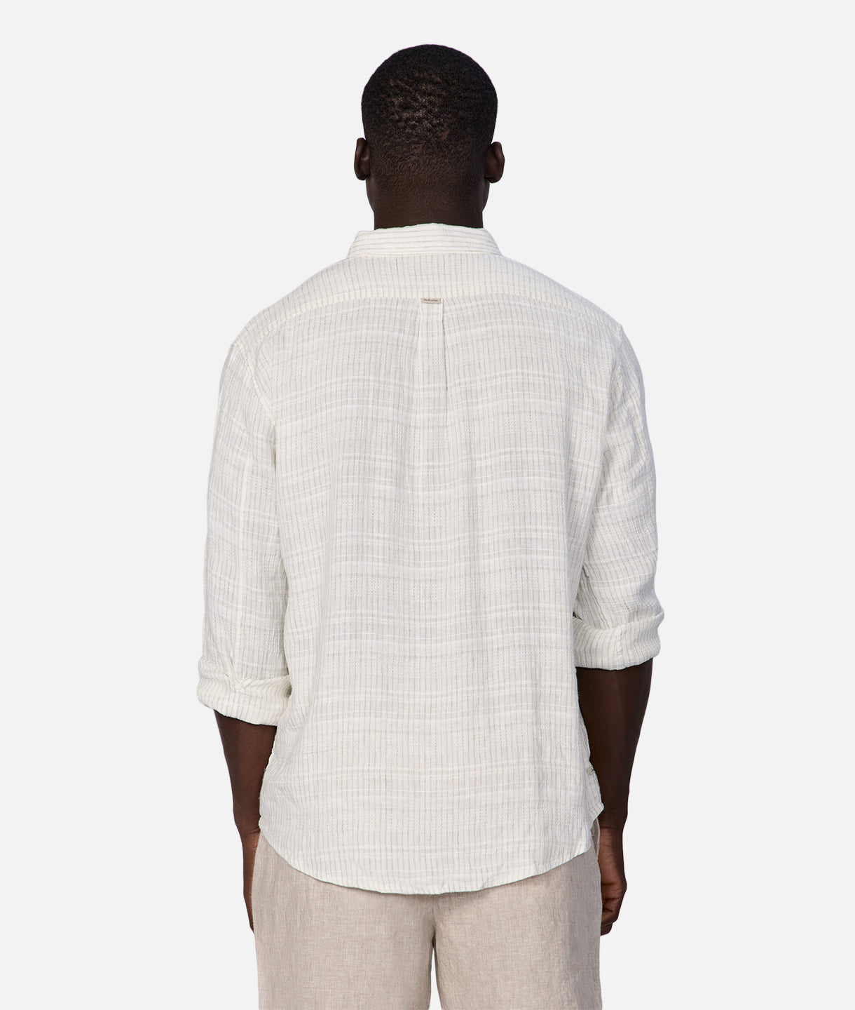 Premium Honduras Long Sleeve Linen Shirt for Men - Breathable & Comfortable in Cream Olive - Perfect for Summer, Beach Vacations & Casual Outings