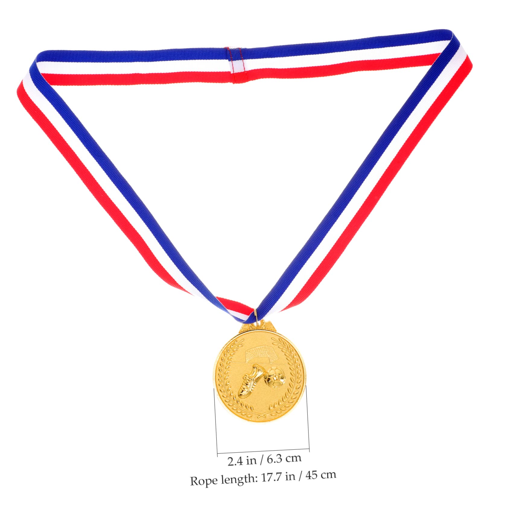 NULYLU 3-Piece Kids Sports Medals Set - Football Trophy & Game Prize Awards for Children's Soccer Tournaments, Competitions & School Sports Day Events