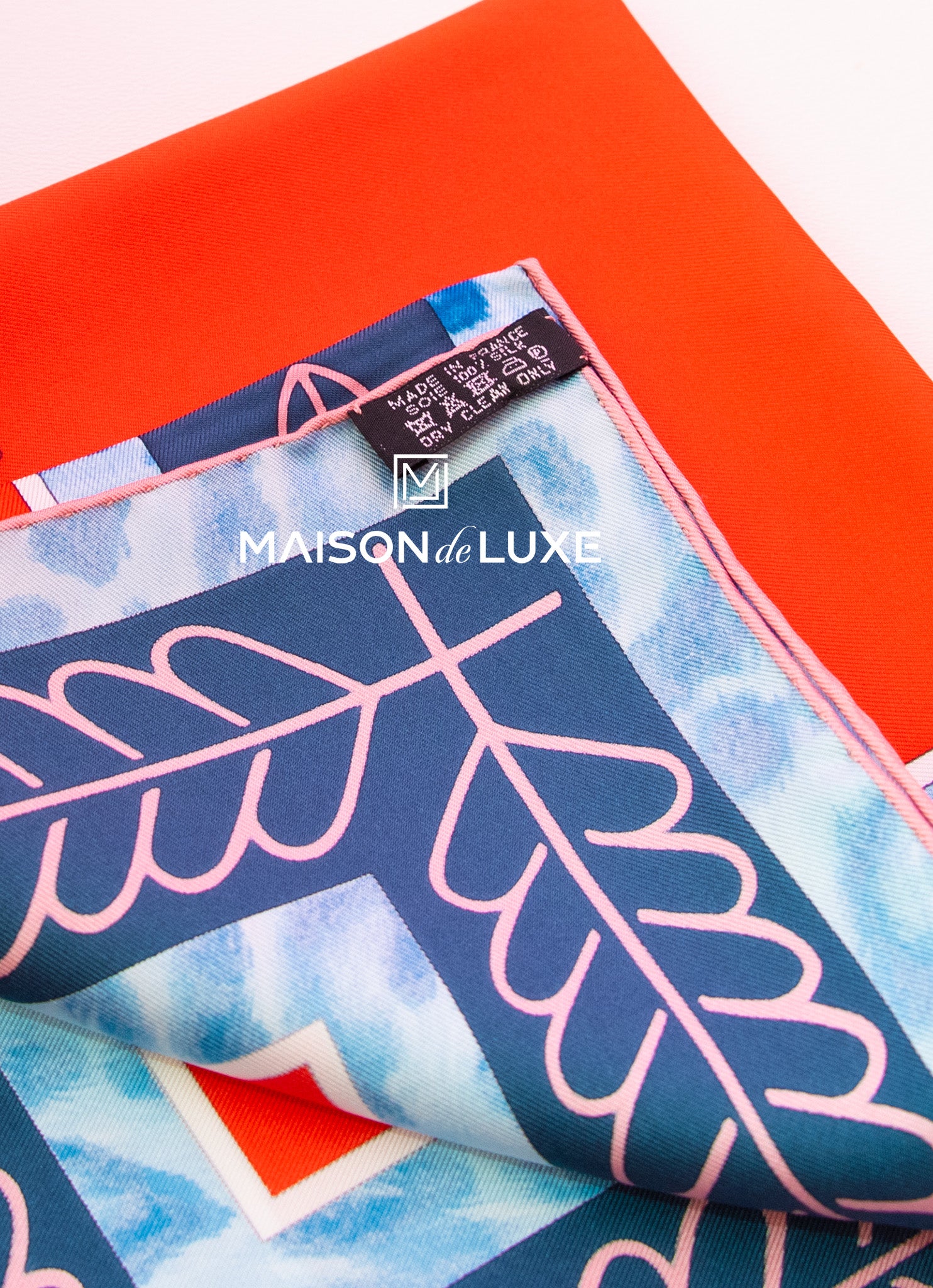 Authentic Hermes Selle d'Officier en Grande Tenue Silk Scarf 90cm - Red & Blue Twill Pattern - Luxury Fashion Accessory for Women, Perfect for Special Occasions & Gift Giving