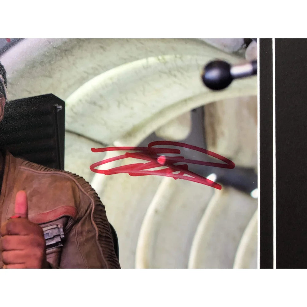 John Boyega Signed Star Wars 11x14 Photo - Framed Finn Autograph with Topps COA - The Force Awakens Collectible - Perfect for Star Wars Fans Display & Memorabilia Collection