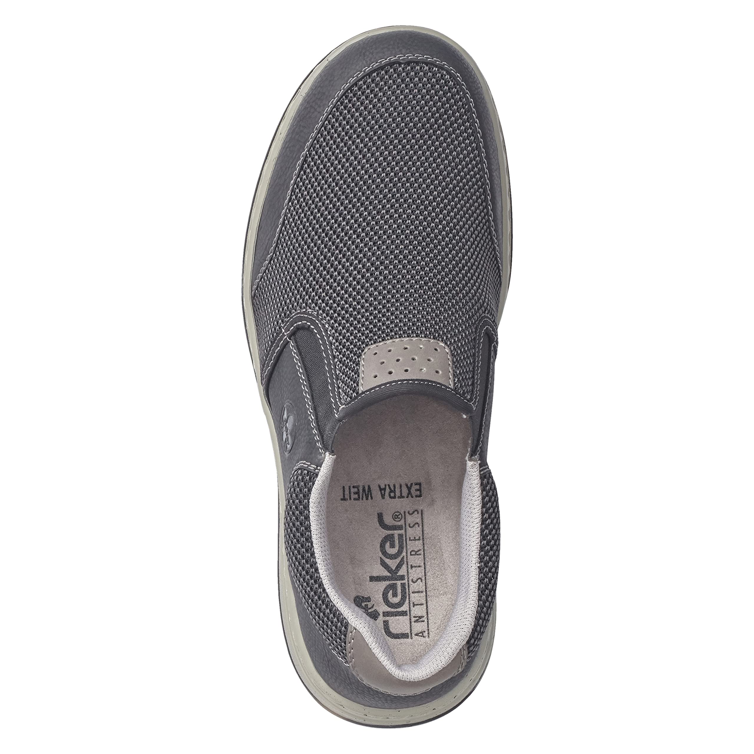 Rieker Men's Comfortable Slip-On Loafers - Lightweight Casual Shoes for Walking, Office & Travel - Breathable & Stylish Men's Footwear