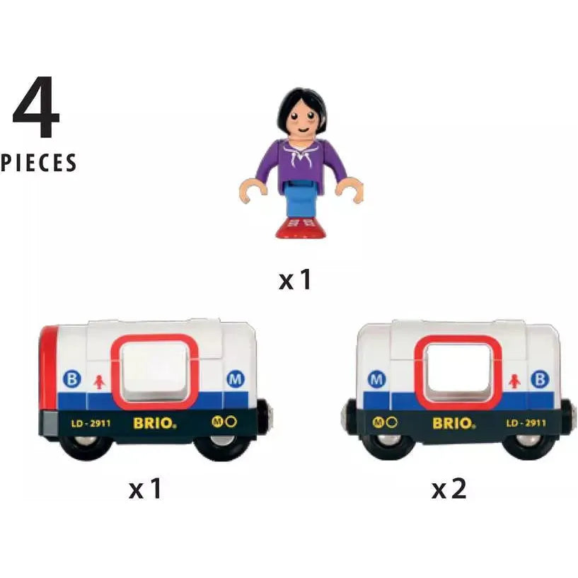 Brio Metro Train Set - Electric Toy Train for Kids with Realistic Sounds & Lights | Perfect for Birthday Gifts & Holiday Playtime