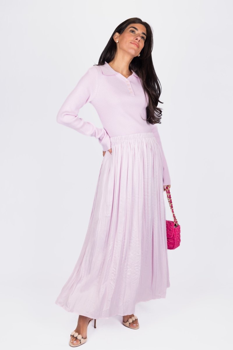 BRIA SKIRT in Lavender | Women's Flowy Midi Skirt | Perfect for Casual Outings, Beach Vacations & Summer Fashion