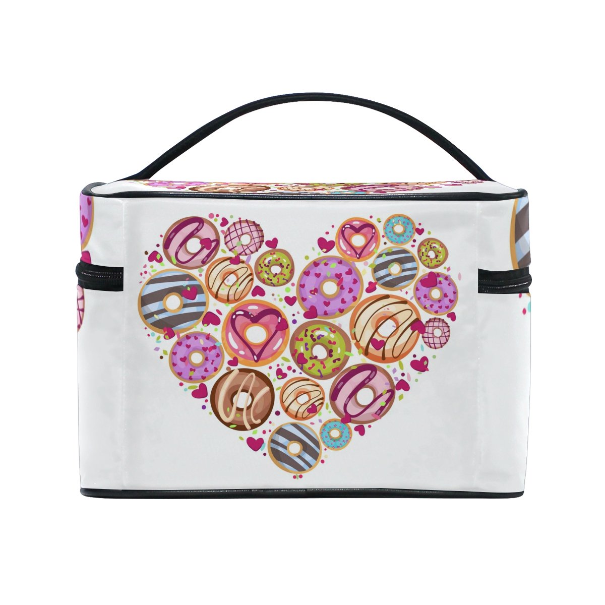 Colorful Donut Sweet Cosmetic Bag for Travel - Cute Makeup Train Case & Storage Organizer | Perfect for Girls' Travel, Gym, and Daily Makeup Organization